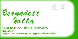 bernadett holla business card